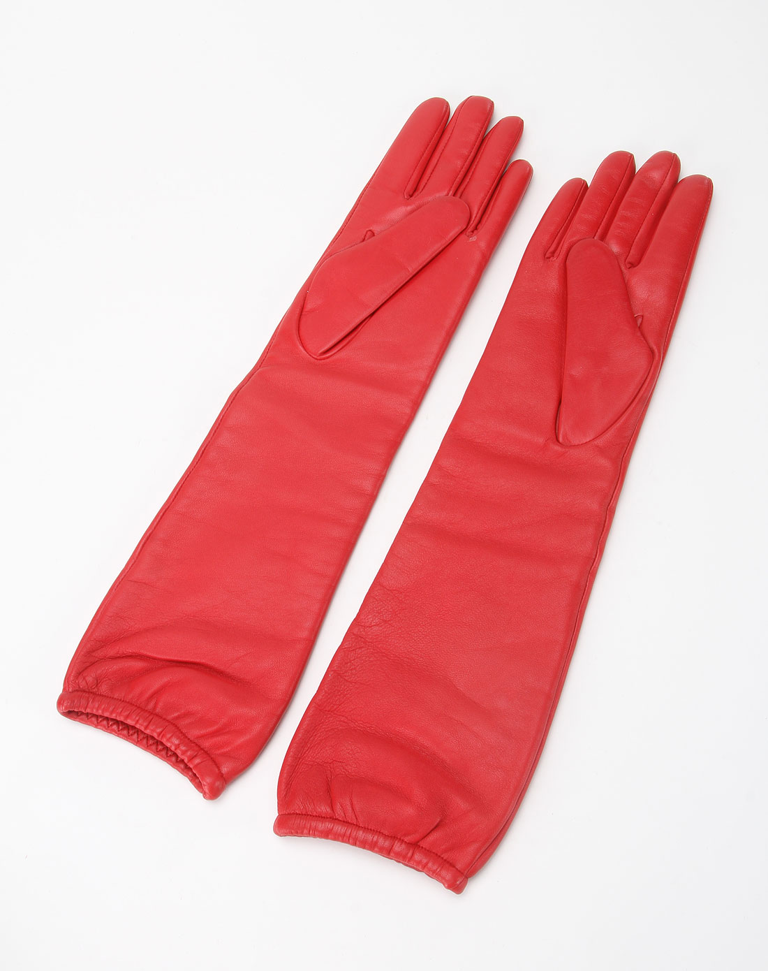 红色时尚皮手套