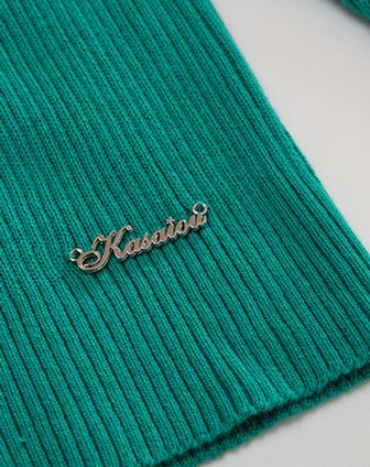 卡赛欧KASAIOU男女童<em>女童松石</em>绿翻领<em>毛衣</em>打