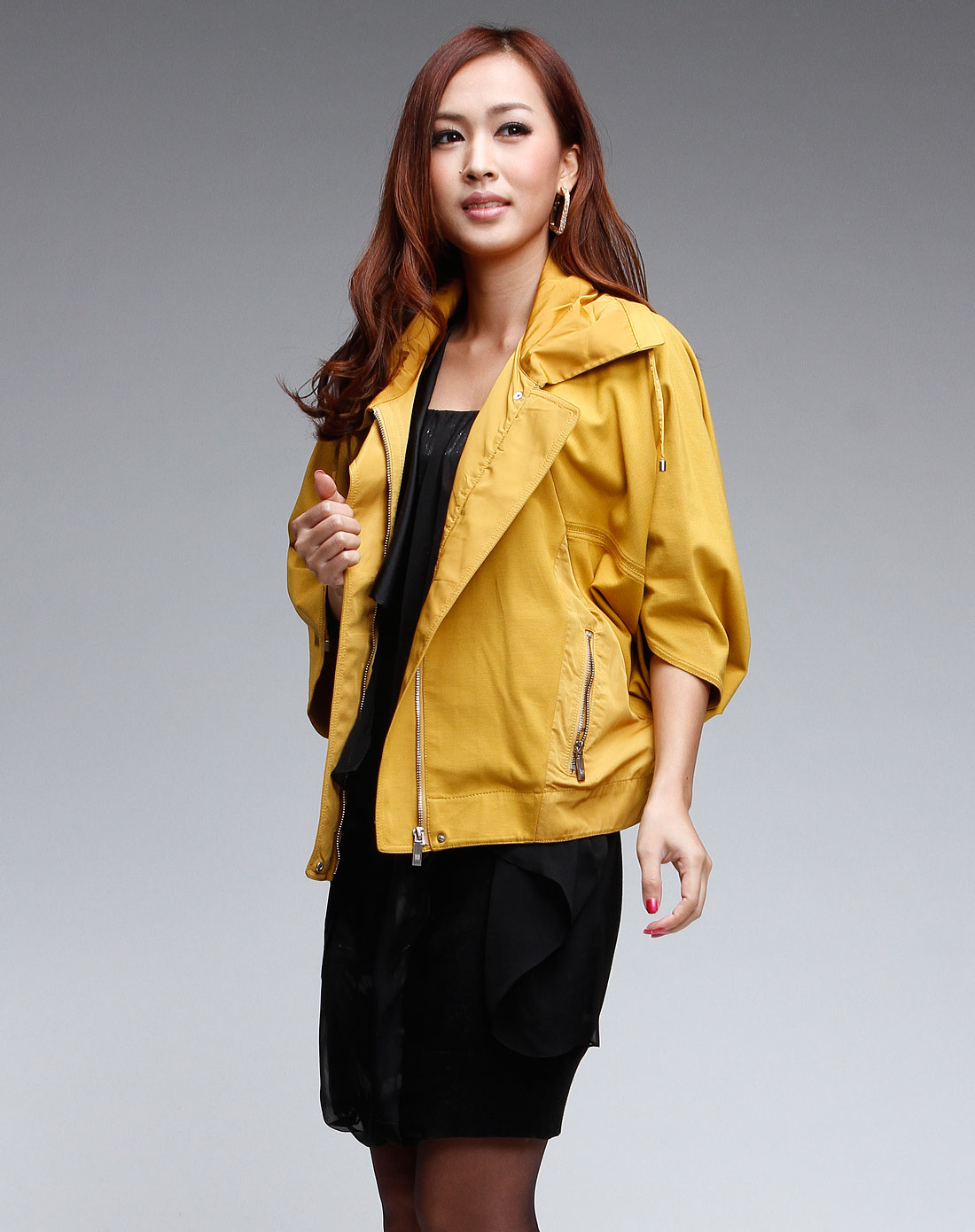 斯尔丽<em>女装</em>土黄<em>外套</em>0a123-370
