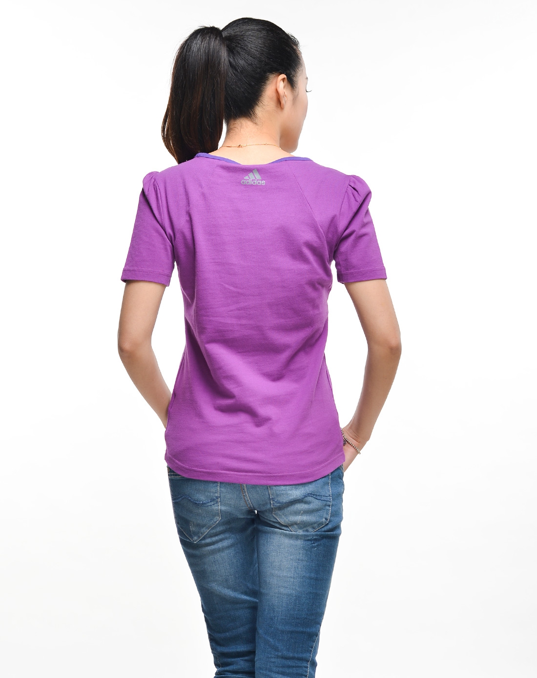 女款紫色短袖t恤 训练系列