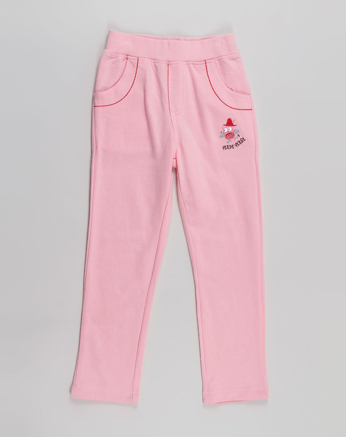 女童粉色时尚休闲长裤