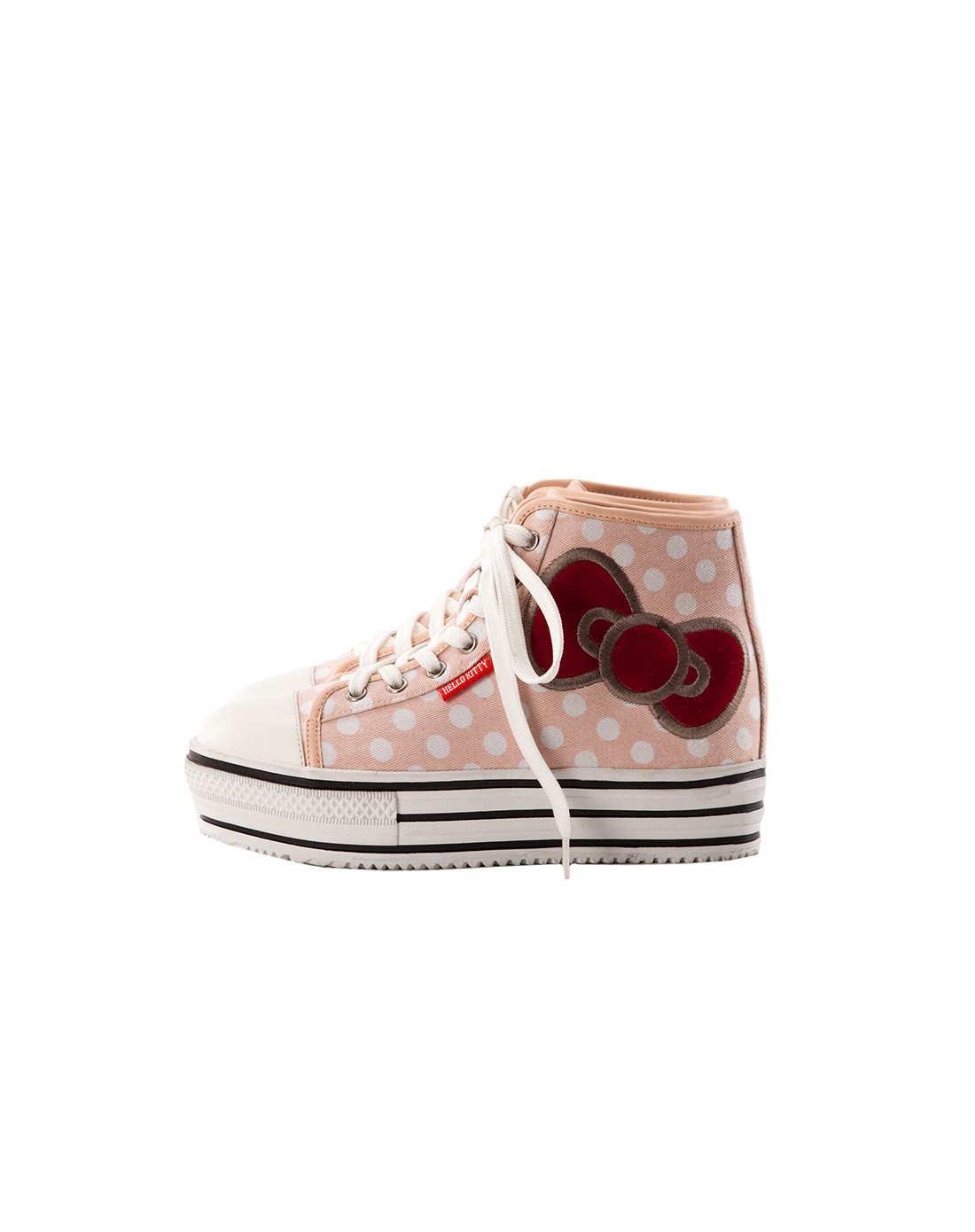 grace gift6767hellokitty粉色电绣蝴蝶结内增高-