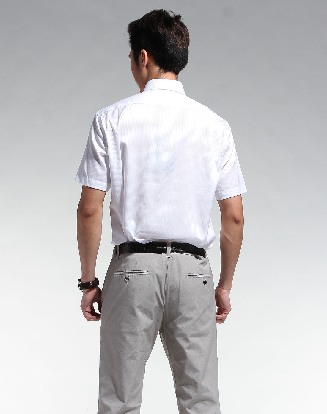 ⑩真我风采 59.5%棉OSA2013夏季新款男装 商务休闲短袖衬衫C34029_kis366