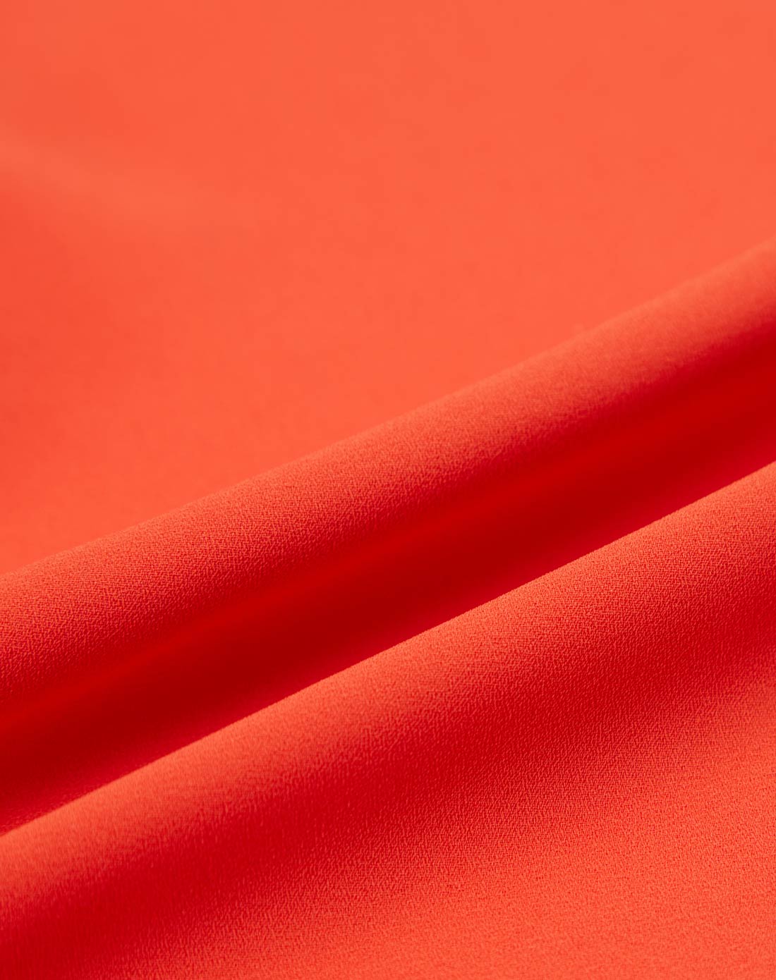 2015春季新款橘红色纯色七分袖雪纺t恤