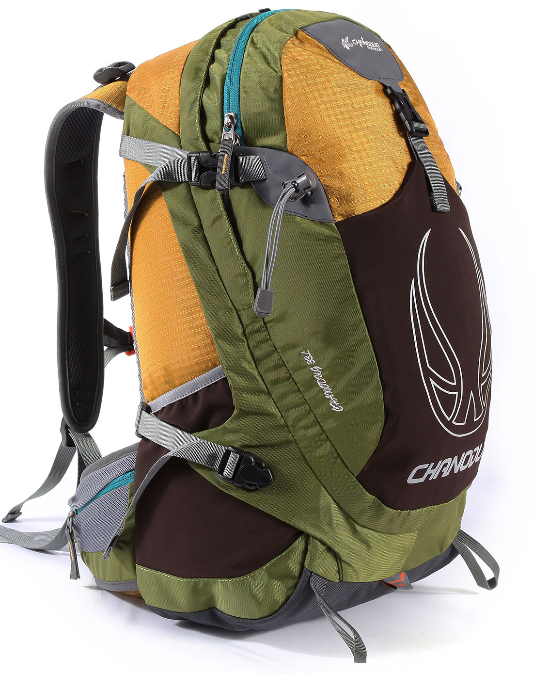 中性黄色户外登山包