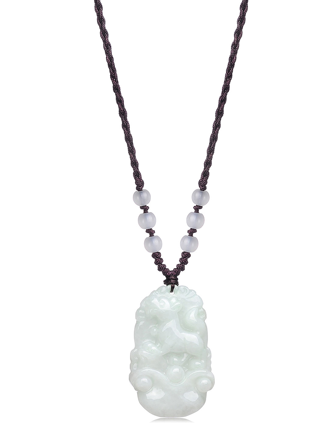 盈满堂双面刻天然翡翠A货十二生肖-狗(赠韩式