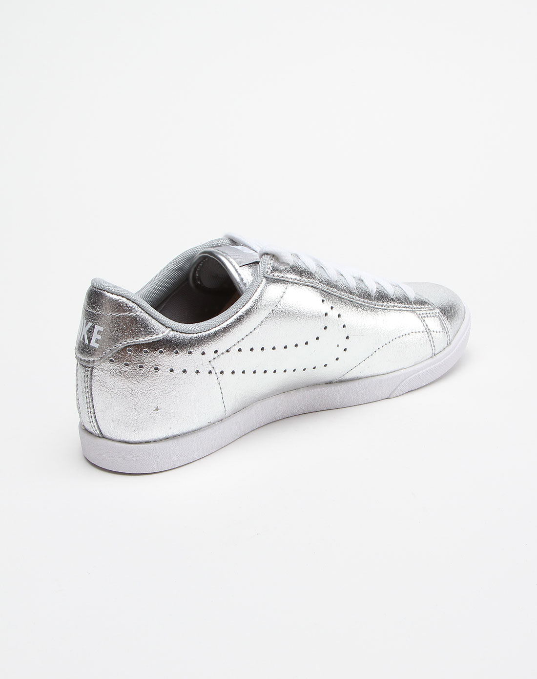 耐克nike 女款银色系带板鞋