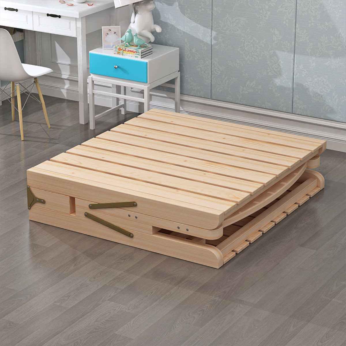 折叠床实木床单人床午休床1.2米双人床简易床家用床1.5米床