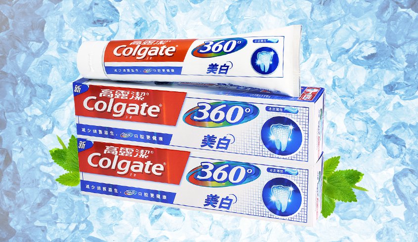 高露洁口腔护理专场360美白牙膏(冰凉薄荷香型)200克*2_唯品会