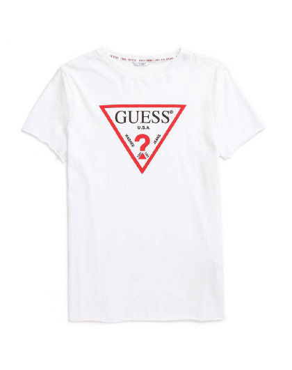guess 18夏女士倒三角logo短袖t恤