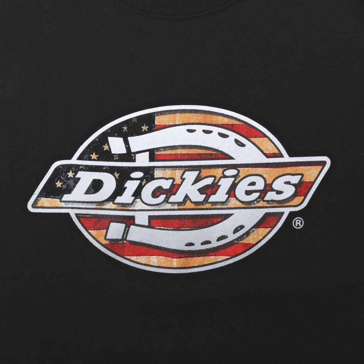 dickies dks23190-blk 复古logo 男款户外t恤