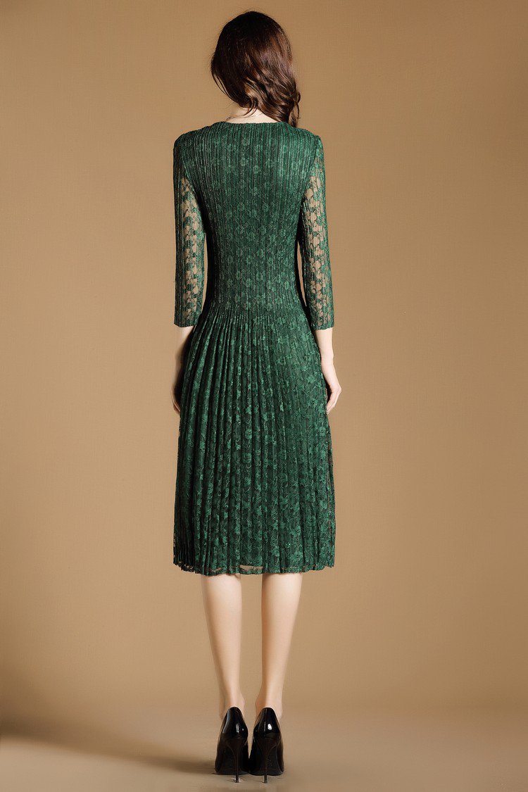 蕾丝花淑女连衣裙