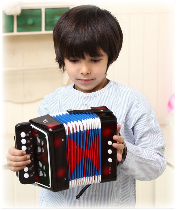 荷兰品牌 儿童玩具手风琴 黑底红点