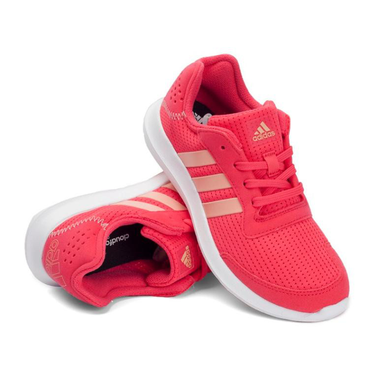 阿迪达斯 adidas时尚百搭 女子粉色跑步鞋