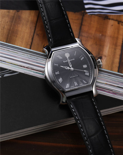 mile Chouriet 当代奢华系列黑色表盘罗马数字时