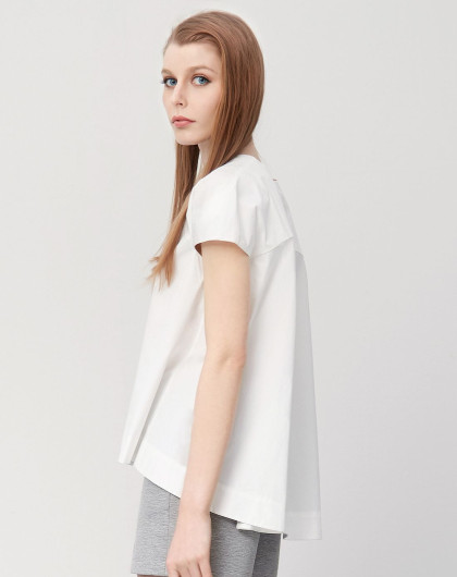 if inborn fashionif女装夏新韩版白色圆领宽松百搭棉t恤女上衣fa12