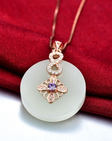 喜钻珠宝专场新品时尚和田玉吊坠UUJ9669_唯