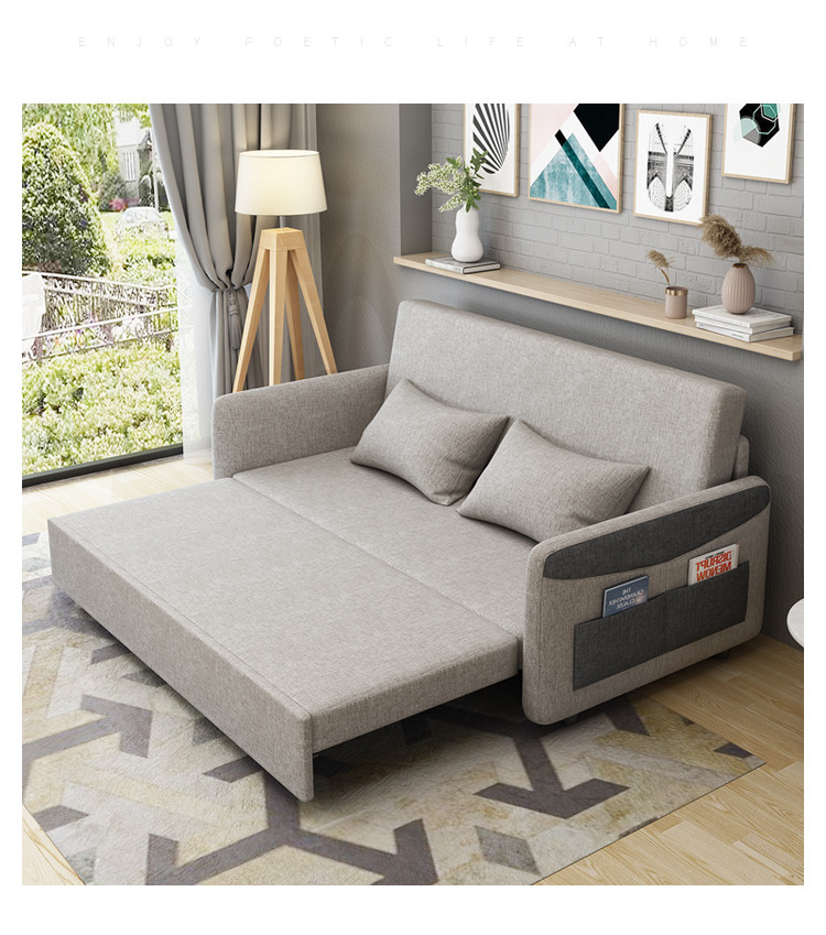 多功能沙发床客厅小户型抽拉两用简约现代推拉折叠多功能沙发床
