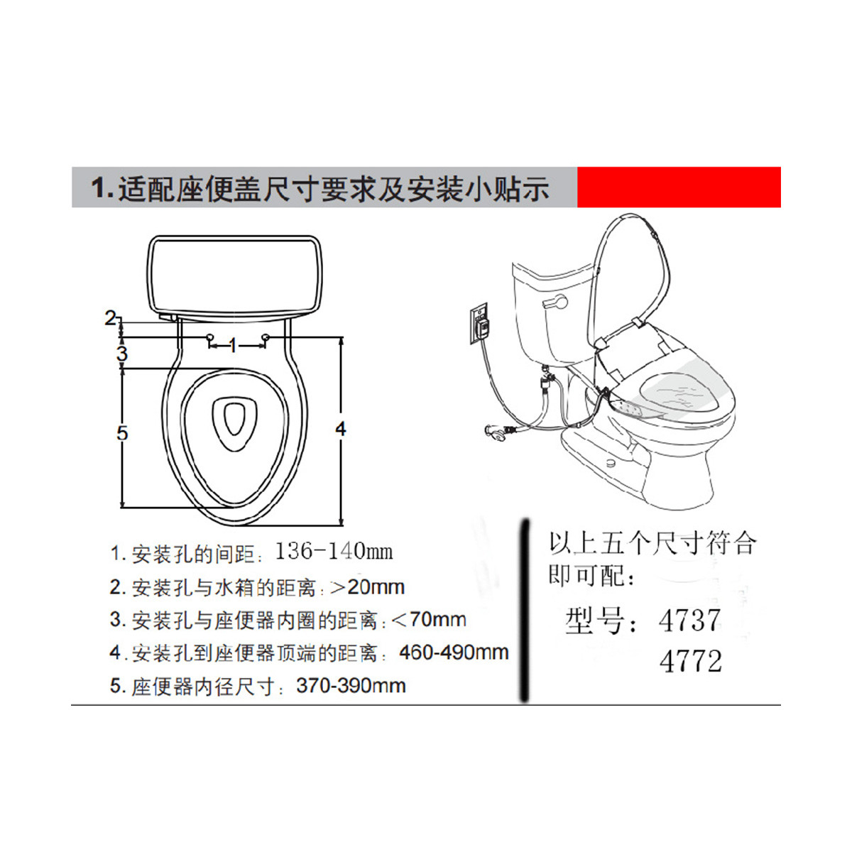 科勒马桶盖智能盖板冲洗加热静音缓降 臀洗妇洗两用4772