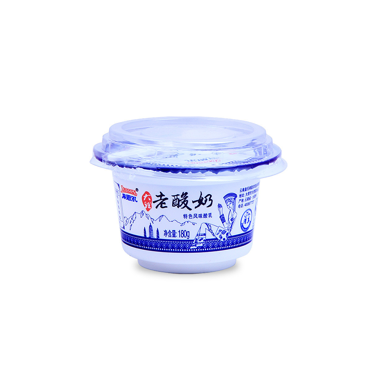 来思尔经典原味老酸奶180g*12杯/箱云南大理牧场乳酸