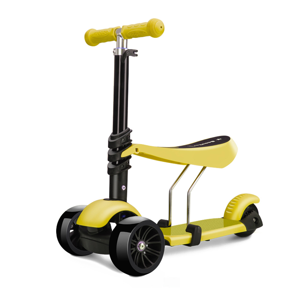 【pu闪光轮】儿童玩具车多功能滑板车 滑滑车三轮溜溜滑行车