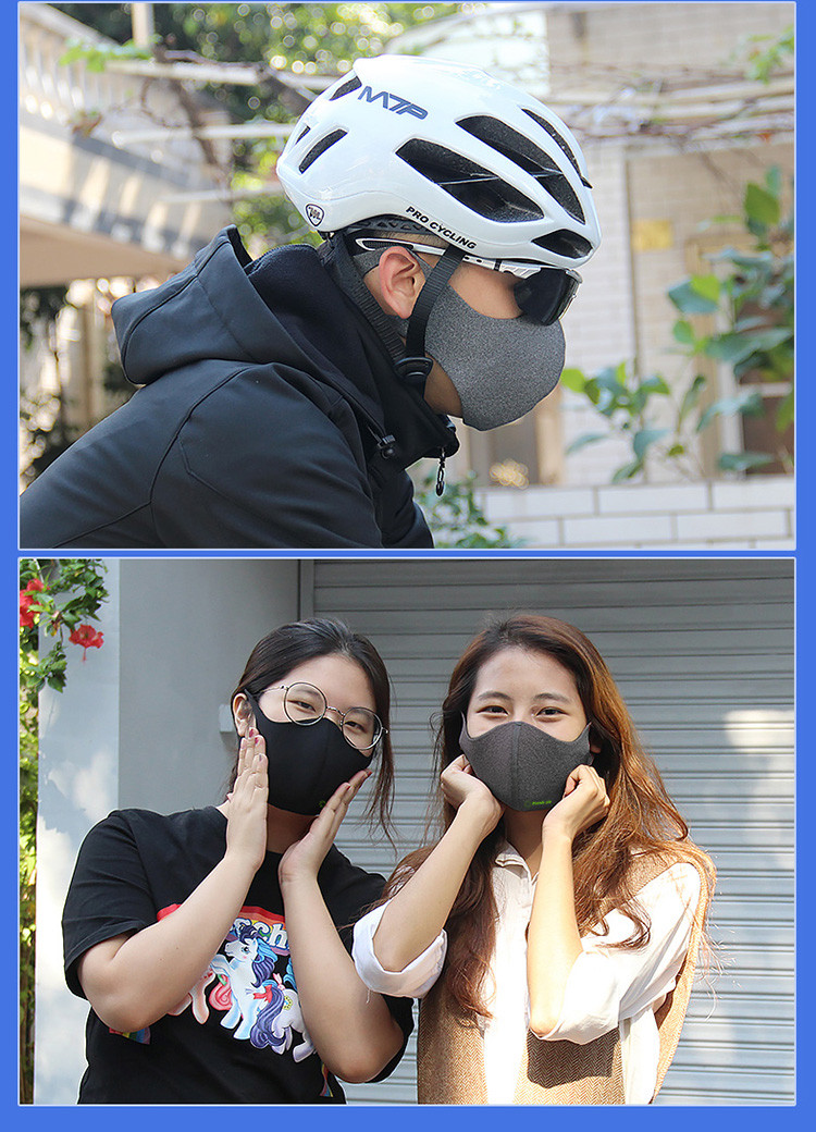 自行车骑行休闲面罩跑步运动防护口罩防风防尘男女潮流个性装备