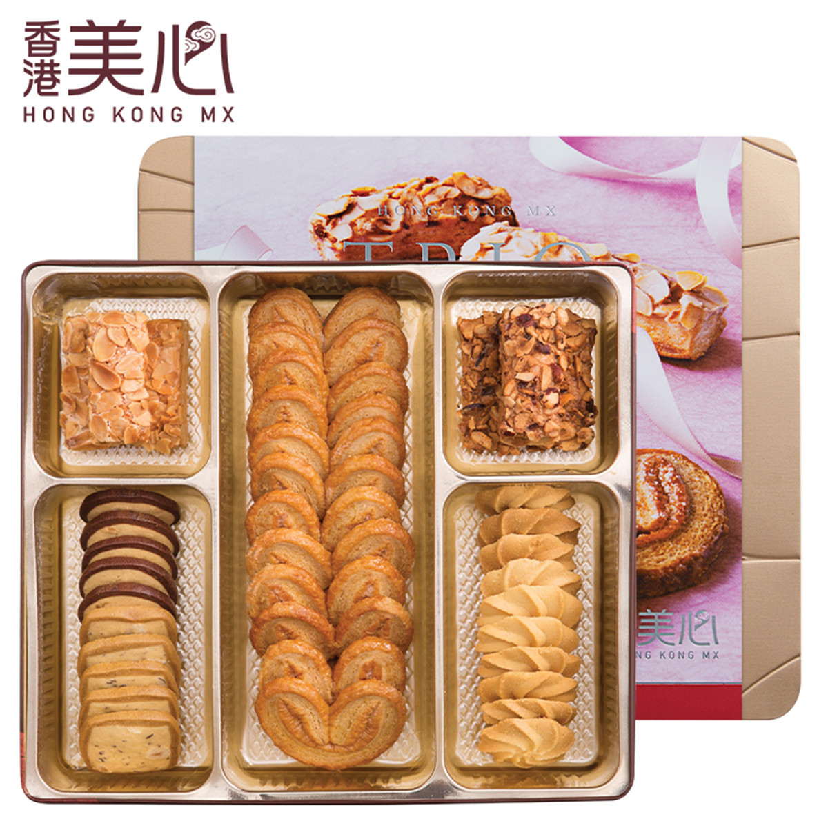 美心食品旗舰店 香港进口美心三重奏礼盒休闲零食糕点心曲奇饼干特产