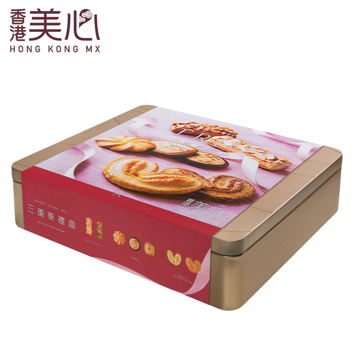 美心食品旗舰店 香港进口美心三重奏礼盒休闲零食糕点心曲奇饼干特产
