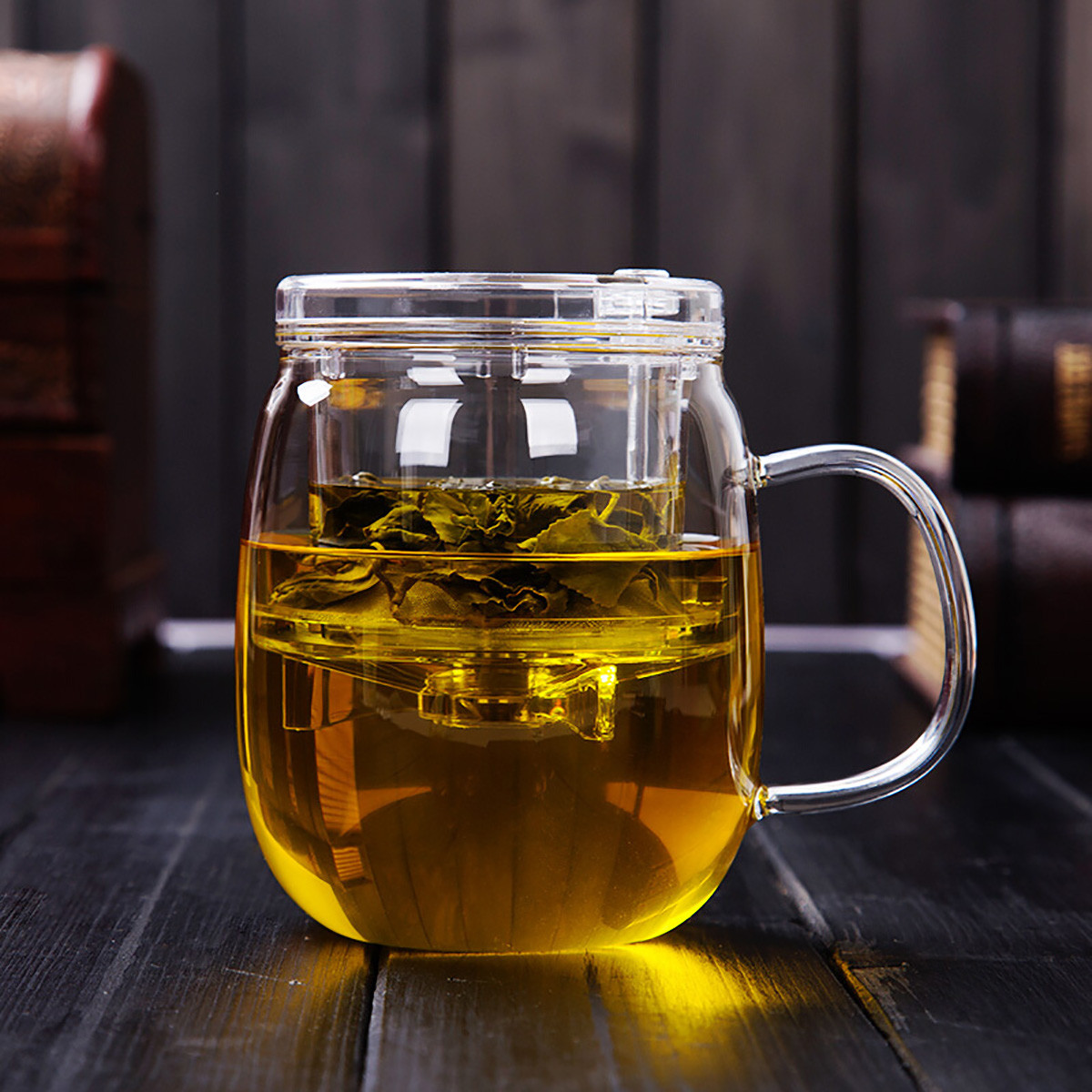 全度玻璃茶杯绿茶红茶耐热玻璃杯功夫泡茶带过滤喝茶杯