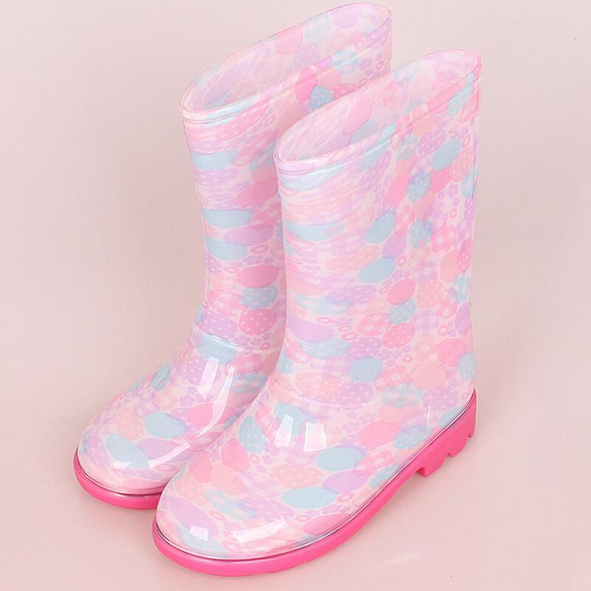 卡通儿童雨鞋高筒男女童可爱耐磨防滑上学雨靴