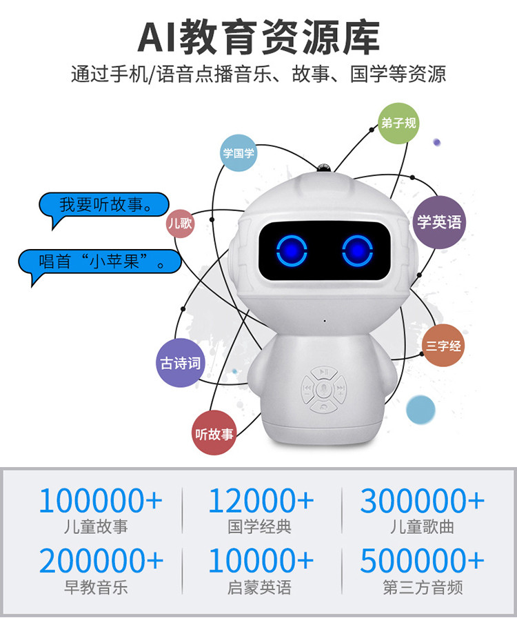 诺巴曼儿童智能机器人机学习教育语音对话wifi故事机玩具