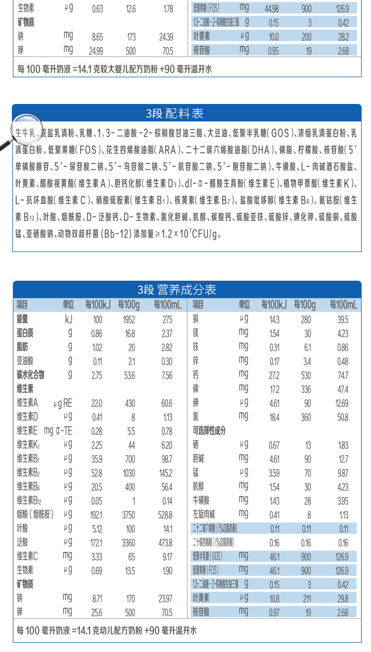 君乐宝旗帜益佳单罐400克1段2段3段任选婴儿配方奶粉