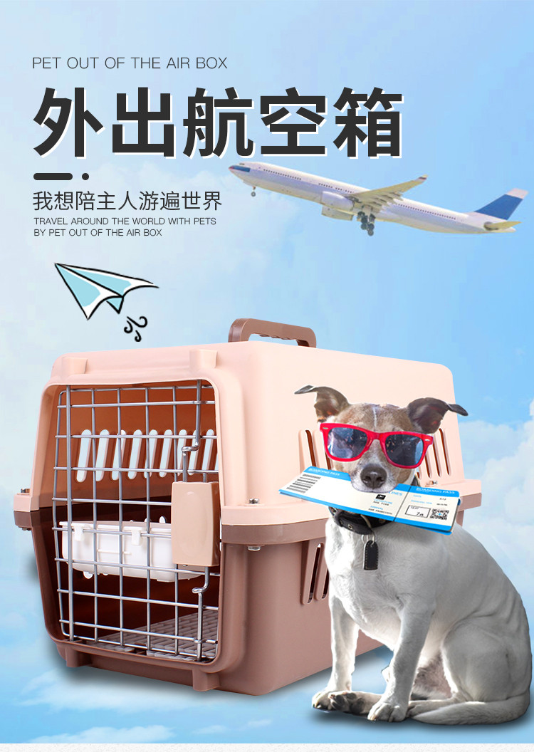 宠物航空箱狗狗猫咪外出托运空运便携箱子旅行箱车载