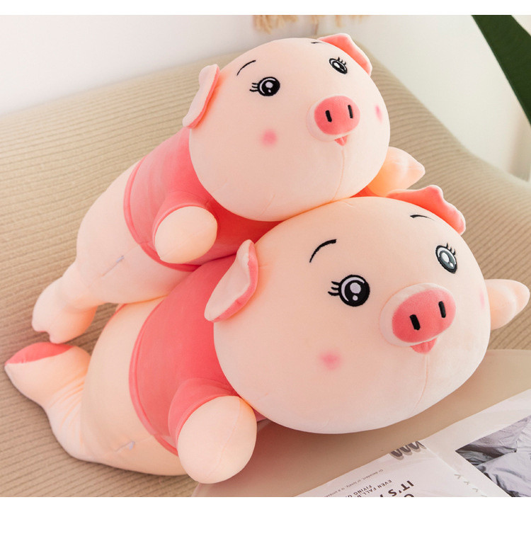 毛绒趴猪玩具么么哒小猪公仔大号趴趴粉猪睡觉抱枕礼物