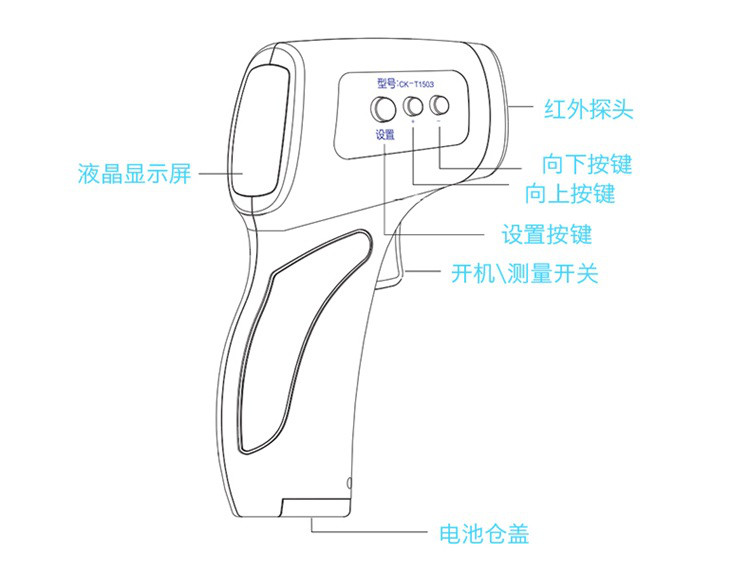 电子体温计家用医额头红外线人体温度测量仪器表高精度耳温额温枪