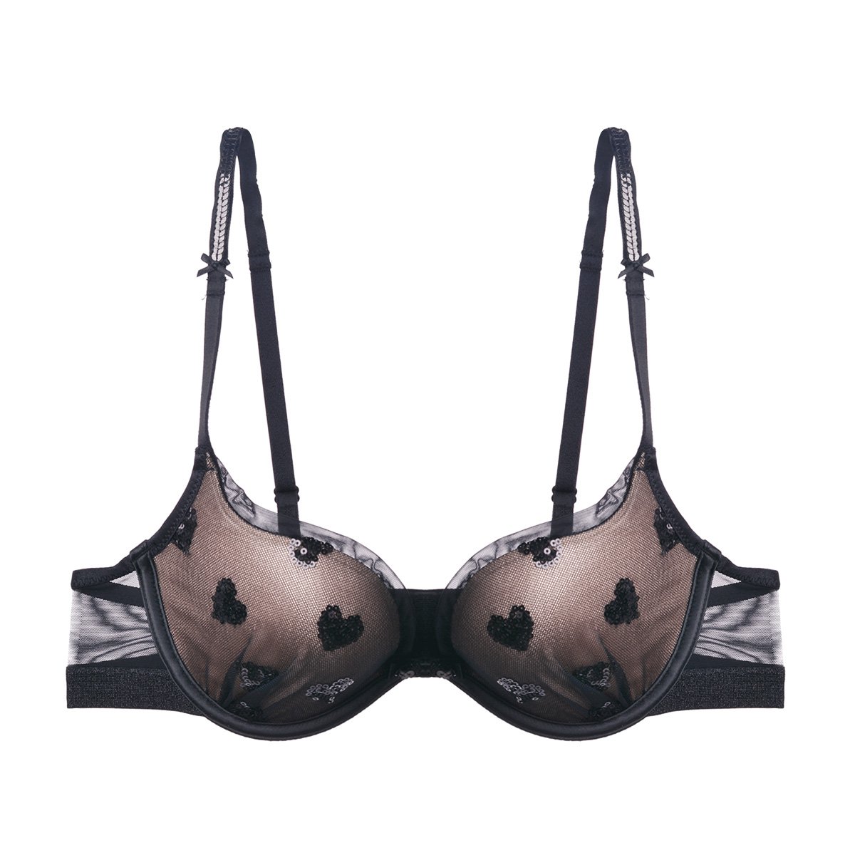 【清仓直降】安莉芳集团低心位亮片网状性感上拖内衣文胸罩