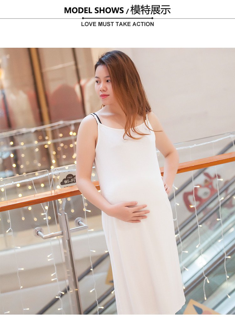 38周孕妇装 夏季薄款 纯色百搭时尚潮流孕妇吊带裙