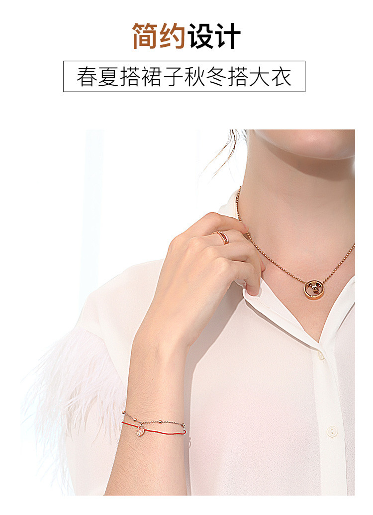 春上新爱心红绳手链双层叠戴闺蜜女生礼物