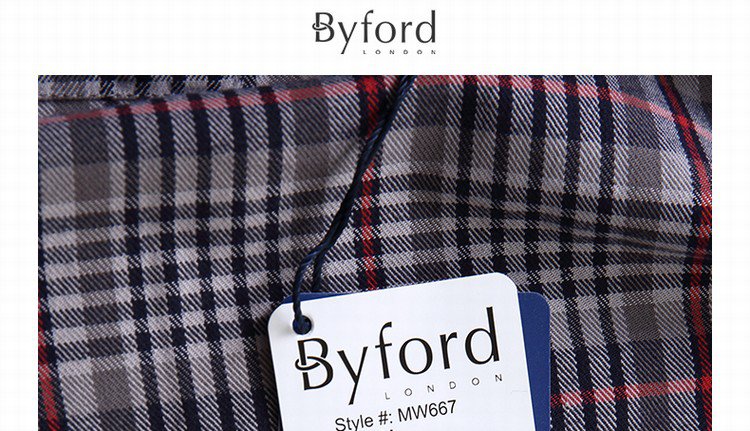 byford百富内衣特卖旗舰店byford/百富男款全棉长袖睡衣套装mw667灰色