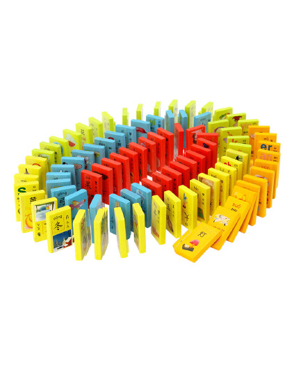 橙爱 彩虹双面多米诺骨牌 认汉字学知识 100pcs