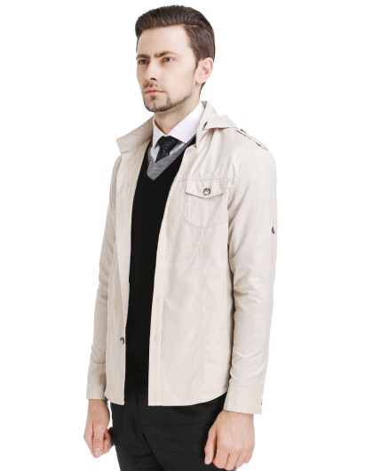 LEICI米色斯文轻薄长袖茄克502149002-101_唯