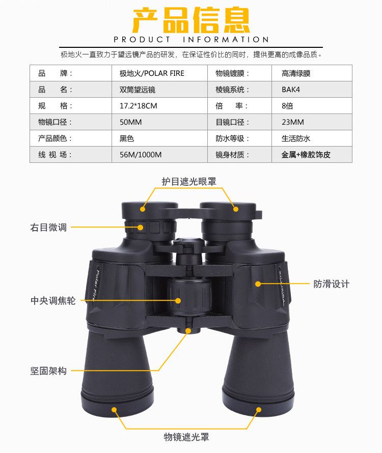 商品分类: 望远镜 产地: 中国 材质: 镜身:金属 橡胶饰皮 镜片:高级