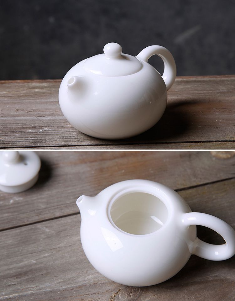 日本竹野吾家名师茶具专场02日本陶艺家 手工作 白瓷茶壶大 170ml