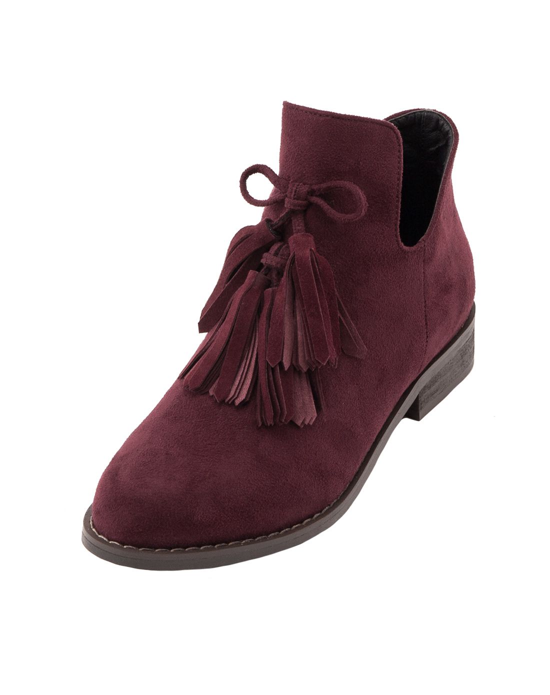 gracegift【偏小】流苏舒适潮流小短靴6agbl126-313