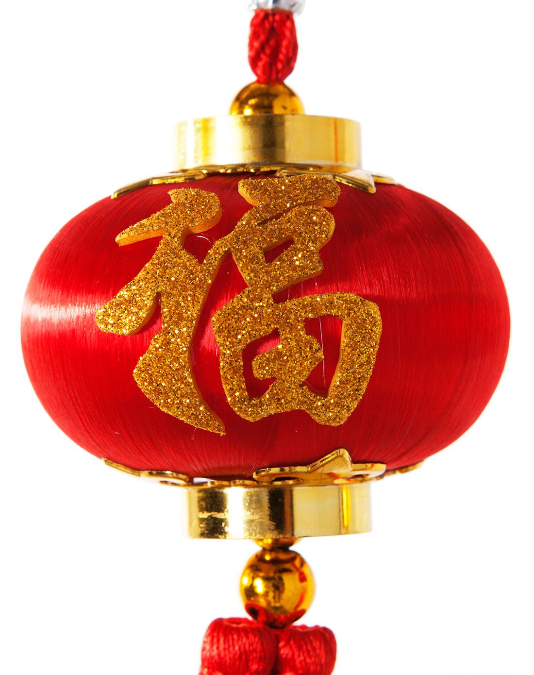 新年纳福吉祥红火福字灯笼挂件(2入)