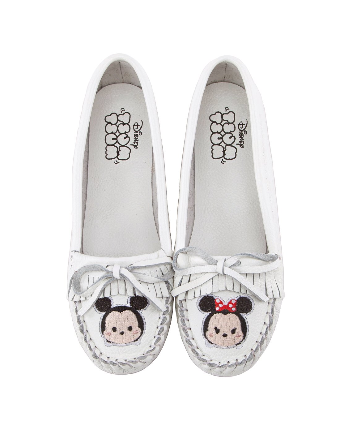 联名gracegift鞋包专场 迪士尼disney流苏蝴蝶结莫卡辛鞋浅口女单鞋