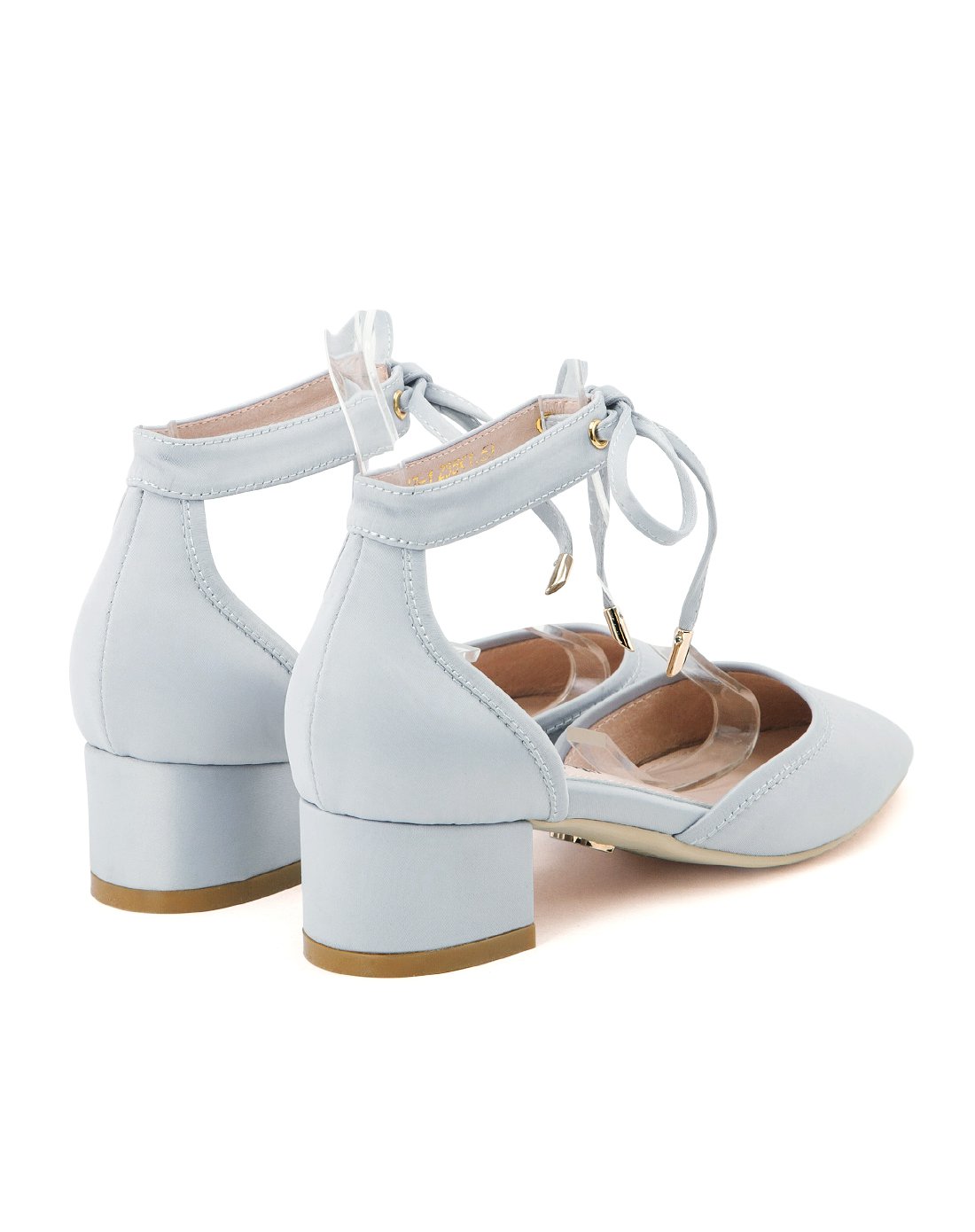 gracegift迪士尼disney方头绑带粗跟浅口女单鞋7saplk