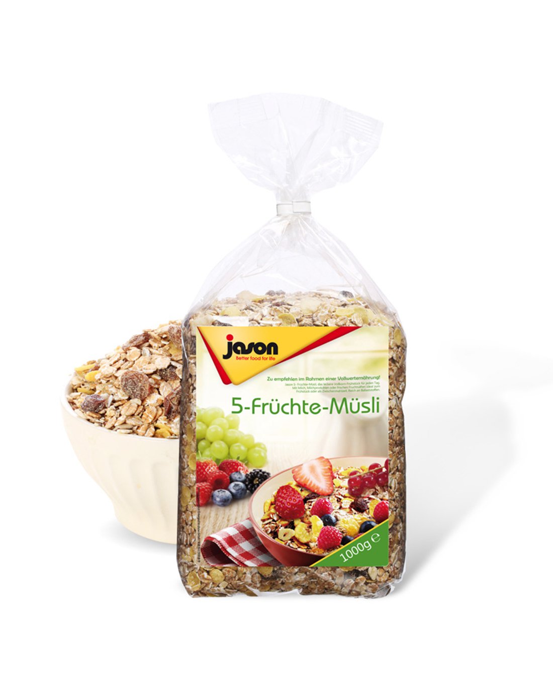 捷森进口早餐专场德国进口 五种水果麦片1000g袋装4000446017019_唯品会