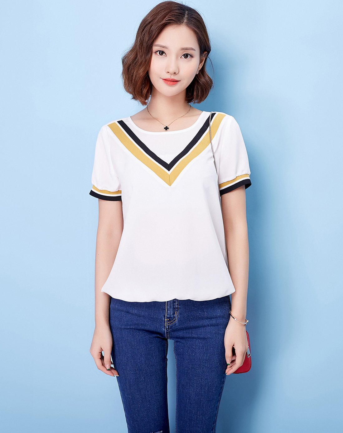 女款短袖休闲衬衫