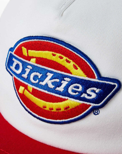 美国dickies 马蹄徽章立体刺绣可调节网眼帽红色